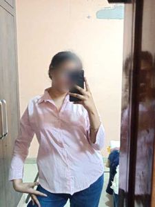Pink Striped Button-Up Shirt