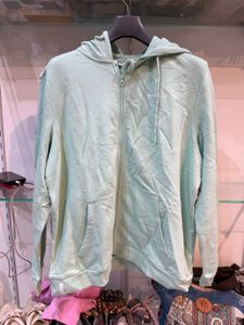 Light Green Zip-Up Hoodie