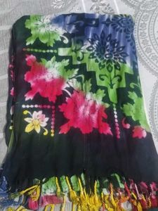 Vibrant Floral Print Dupatta