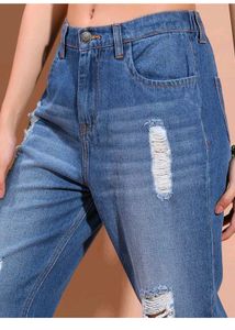 Stylish Ripped Blue Denim Jeans