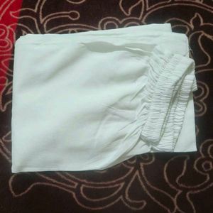 White Kurta Set with Colorful Stripes