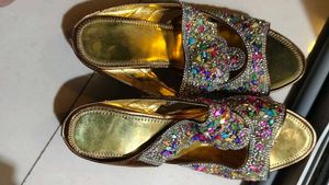 Heels Sandal ..With Beautiful Multi Stones