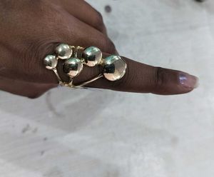 Unique Gold-Tone Bubble Ring