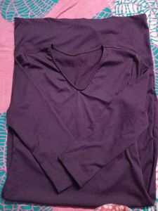 Elegant Purple Midi Dress