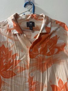 Vibrant Floral Print Button-Up Shirt