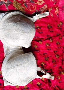 White Lace Padded bra with brief