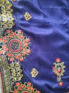 🔥Royal Blue 💙  stone &amp; zari  😱 Silk Saree🔥