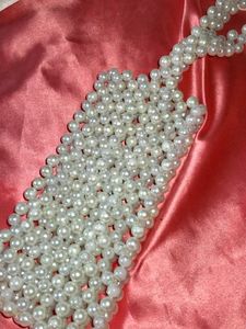 Elegant Faux Pearl Clutch Evening Bag