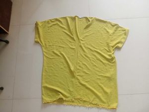 Yellow Textured Tunic Top