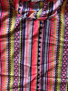 Vibrant Geometric Print Top