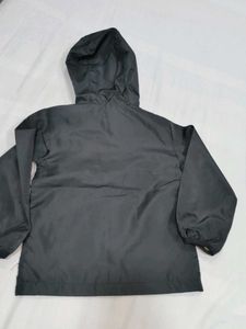 Black Hooded Lightweight Jacket