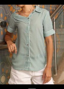 Chic Striped Button-Up Shirt