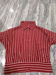 Chic Striped Button-Up Shirt
