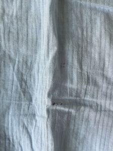 Light Blue Striped Peasant Top