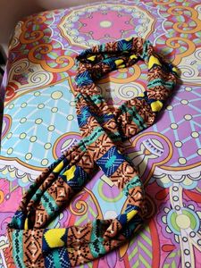 Vibrant Geometric Print Infinity Scarf