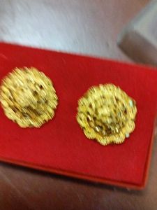 Exquisite Filigree Gold Earrings