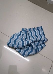 Blue Chevron Patterned Cleaning Cloth