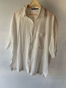 Classic White Zara Oversized Shirt