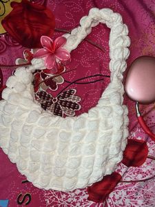 🤍🦢Fluffy White Handbag🦢🤍