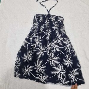 Palm Print Mini Sundress