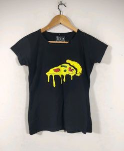 Be Awara Black Printed T-shirt (Women's)