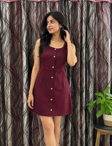 Ribbed Button-Up Tank Dress