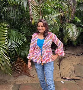 KOREAN Printed Top with Bell Sleeves