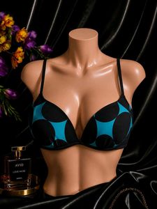 🇳🇿💫🎀Stylish Black & Blue Polka Dot Bikini Top