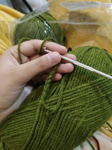 Misty Green Knit Scarf