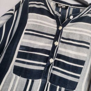 Striped Cotton Kurta with bottom