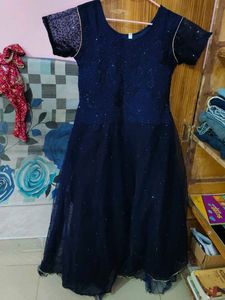 Stunning Navy Blue Embellished Gown
