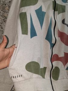 Abstract Patterned Zip-Up Jacket
