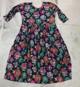 Beautiful Floral Print Ethnic Gown
