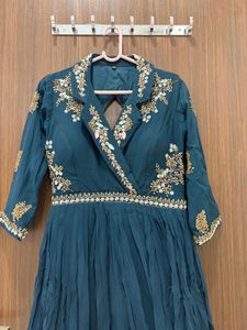 Elegant Peacock blue Gown