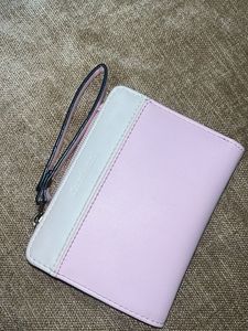 Stylish Pink & White Wristlet Clutch