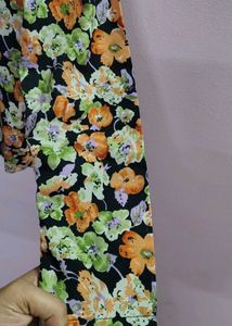 Floral Print Long Sleeve Shrug