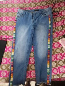 Stylish Embroidered Denim Jeans