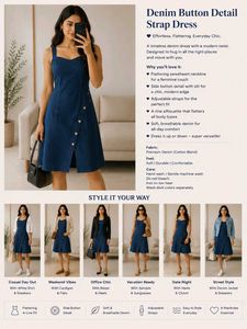 Blue Denim Button-Up Dress