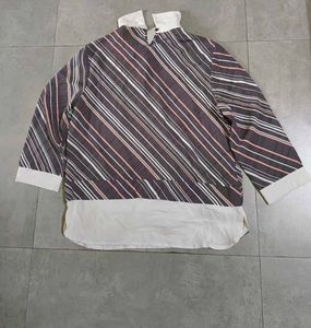 ⭐Make a offer Striped Layered Shirt with Belt