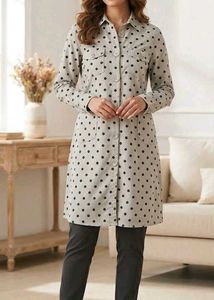 Yessica Polka Dot Button-Up Shirt