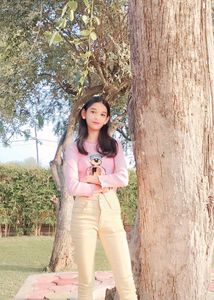 Cute Cream coloured High-Waisted Pants