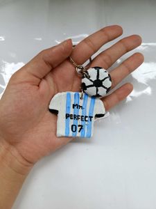 Handmade Football Jersey Keychain