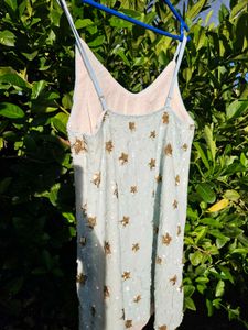 Sparkling Blue Sequin Mini Dress