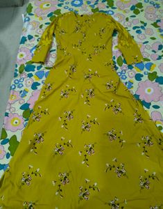 Vibrant Yellow Floral gown