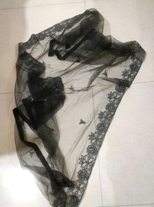 Embellished Black Net Lehenga Choli