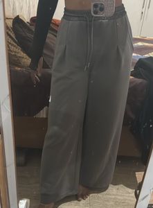 Comfortable Grey Wide-Leg Pants
