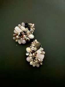 Exquisite Beaded Cluster Earrings