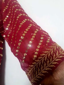 Discount Sale - Elegant Maroon Sequin Embellished