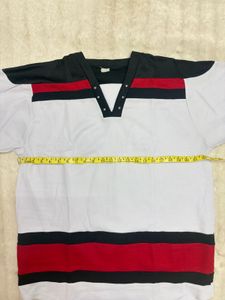 Men's Hockey Jersey White Red Black