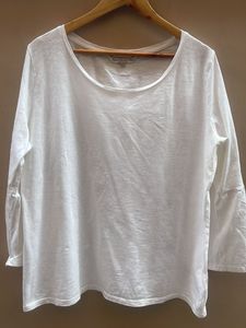White Bell Sleeve Top